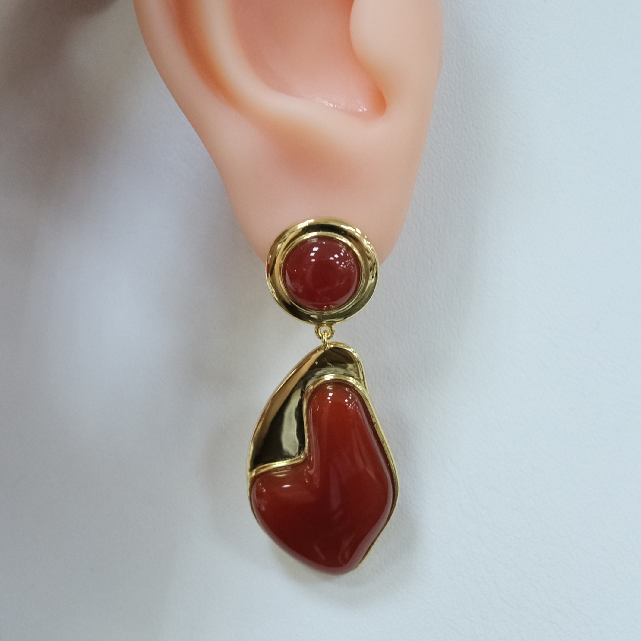 Серебряные серьги с агатами
